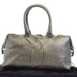 Saint Laurent Yves Handbag silver leather